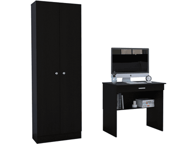 ESCRITORIO TUHOME OFFICE 49.8 CM WENGUE + CLOSET OFICINA