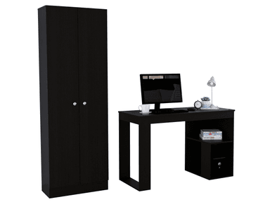 ESCRITORIO TUHOME OFFICE WENGUE + CLOSET OFICINA