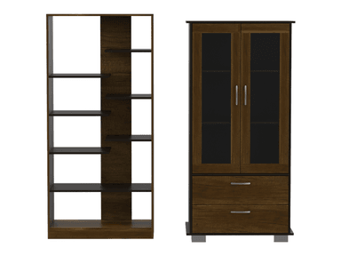 BIBLIOTECA TUHOME + VITRINA CLASSIC COLOR