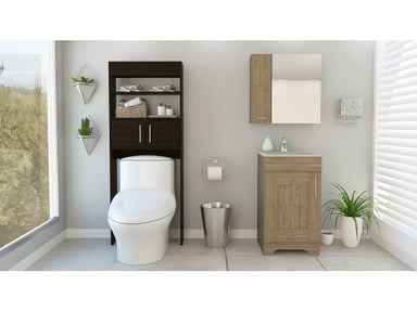 SET BOTIQUIN TUHOME BATH 300 NATURAL + MUEBLE LAVAMANOS + OPTIMIZADOR MIEL WENGUE - 2