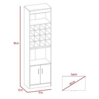 MUEBLE BAR TUHOME BEIJING KAVA COÑAC MARRON - 6