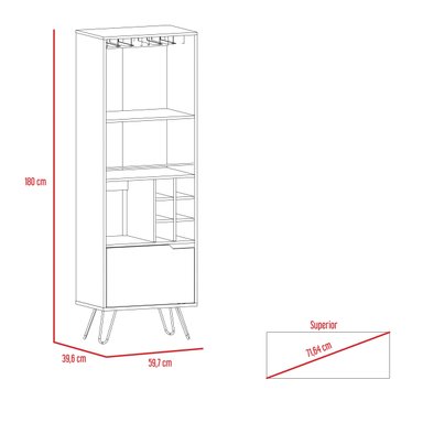 MUEBLE BAR TUHOME AUDRA ALTO DUNA WENGUE - 6