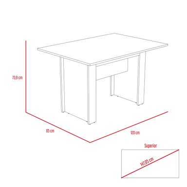 MESA DE COMEDOR TUHOME CLASSIC HABANO 120 - 6