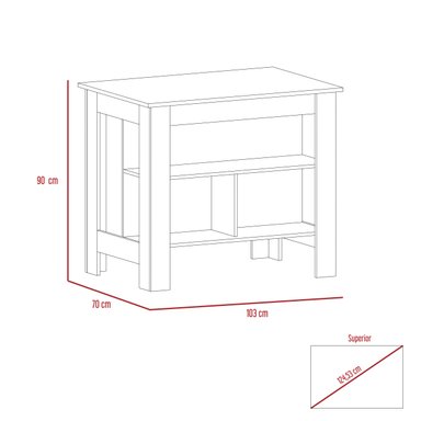 MESA DE COCINA TUHOME KIKTCHEN KITCHEN BLANCO NEVADO - 4