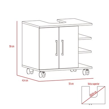 OPTIMIZADOR LAVAMANOS BATH 300 - ROVERE / BLANCO - 5
