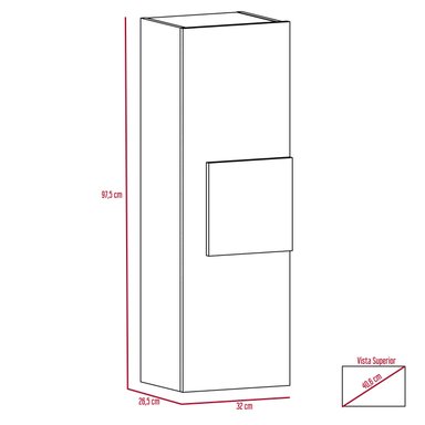 OPTIMIZADOR DE BAÑO TUHOME MDF VANGUARD - ROVERE / BLANCO - 5