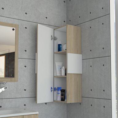 OPTIMIZADOR DE BAÑO TUHOME MDF VANGUARD - ROVERE / BLANCO - 6