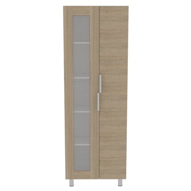 MUEBLE ALACENA TUHOME FENDI 5 REPISAS ROVERE / BLANCO - 2