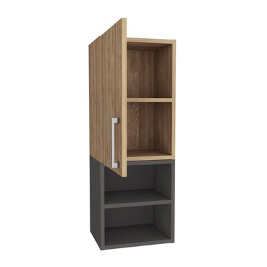 MUEBLE DE BAÑO TUHOME MADRID MELAMINA MUEBLE AUXILIAR MURO BAÑO 1 PUERTA - / PLOMO