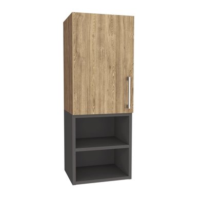 MUEBLE DE BAÑO TUHOME MADRID MELAMINA MUEBLE AUXILIAR MURO BAÑO 1 PUERTA - / PLOMO - 2