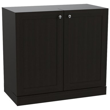 MUEBLE BAR TUHOME NORMANDIA BAJO 2 PUERTAS NEGRO WENGUE - 3