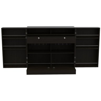 MUEBLE BAR TUHOME NORMANDIA BAJO 2 PUERTAS NEGRO WENGUE - 4