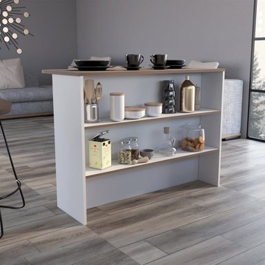 BARRA AUXILIAR TUHOME FENDI DE COCINA - BLANCO MARQUEZ / CASTAÑO - 4