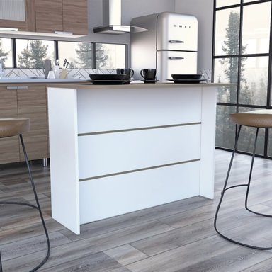 BARRA AUXILIAR TUHOME FENDI DE COCINA - BLANCO MARQUEZ / CASTAÑO - 5