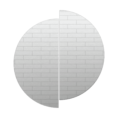 ESPEJO TUHOME RIMINI REDONDO DIVIDIDO (2 PIEZAS)