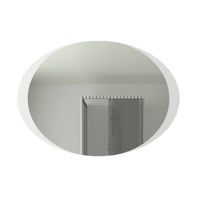 ESPEJO TUHOME VARESE OVALADO GRIS CON DISEÑO SANDBLASTING