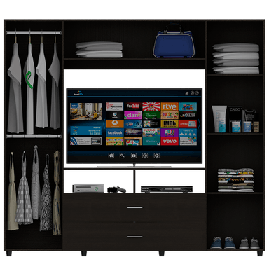 TUHOME CLOSET MANILA Z-200 6 PUERTAS TV46 - WENGUE - 1