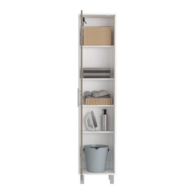 MUEBLE DE ASEO TUHOME LASKA 5 REPISAS BLANCO MQZ / NACAR - 2