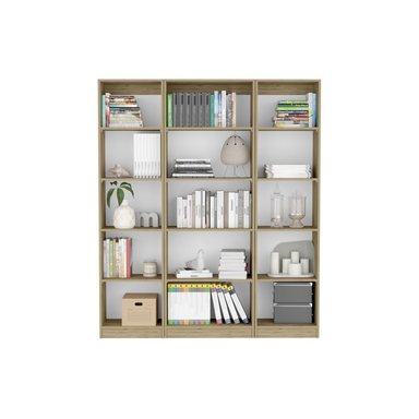 COMBO 3 ESTANTES HOME 4 REPISAS 180.6X152.8X29.9 CM MACADAMIA