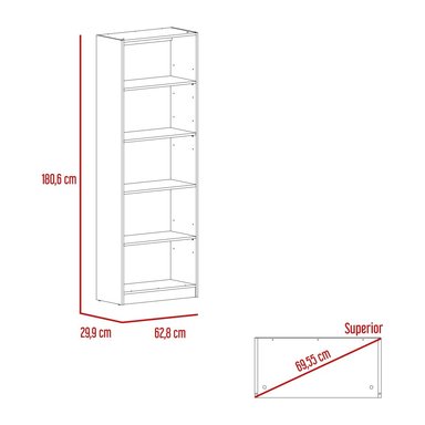 COMBO 2 ESTANTES 4 REPISAS + ESTANTE 45CM HOME MACADAMIA - 5