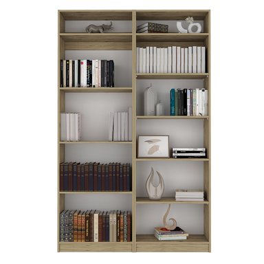 COMBO 2 ESTANTES HOME + 2 COMPLEMENTOS MACADAMIA