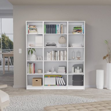 COMBO 3 ESTANTES HOME 4 REPISAS 180.6X152.8X29.9 CM BLANCO - 4