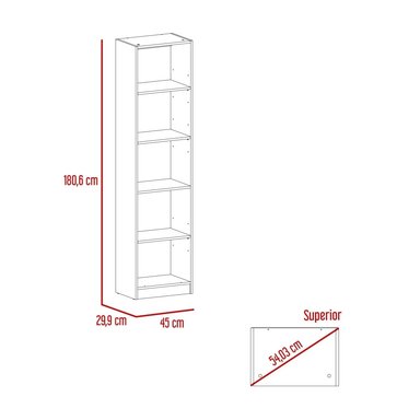 COMBO ESTANTE 3 REPISAS + ESTANTE 4 REPISAS 45CM HOME MACADAMIA - 5