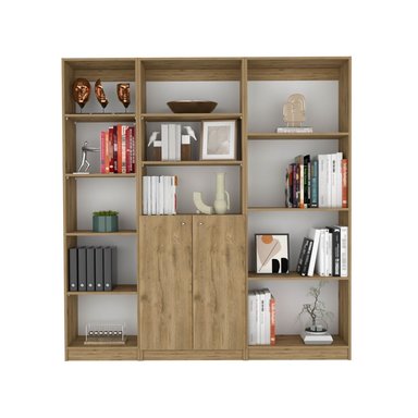 COMBO ESTANTE 45CM + ESTANTE 2 PUERTAS + ESTANTE 3 REPISAS MACADAMIA