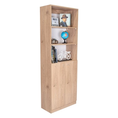 COMBO ESTANTE 45CM + ESTANTE 2 PUERTAS + ESTANTE 3 REPISAS MACADAMIA - 2