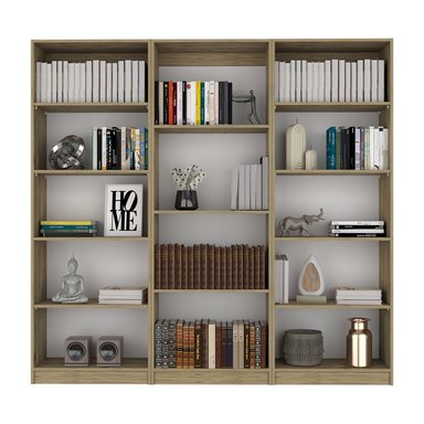 COMBO 2 ESTANTES 4 REPISAS + ESTANTE 3 REPISAS HOME MACADAMIA