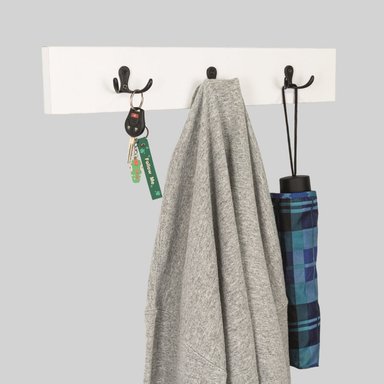 PERCHERO SÓCRATES 3 GANCHOS DOBLES - BLANCO