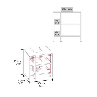 MUEBLE BASIC PARA LAVAMANOS 1 PUERTA - FRESNO - 6