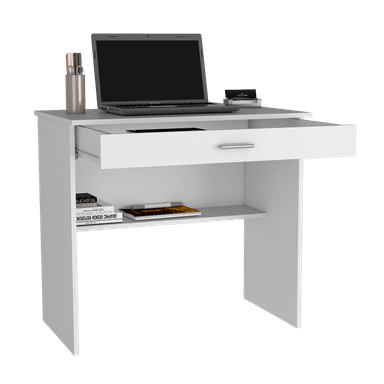 ESCRITORIO RECTO EROS 1 CAJON - BLANCO