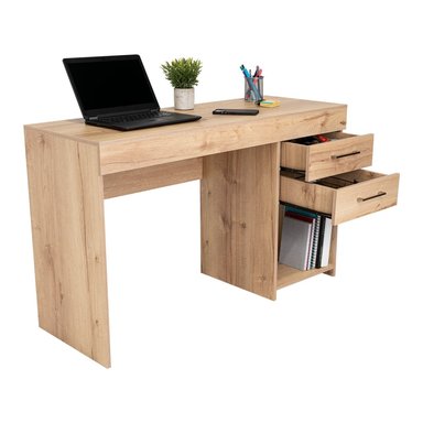 ESCRITORIO RECTO HAZEL 2 CAJONES - DUNA