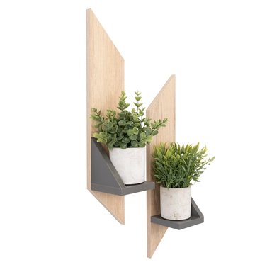 SET 2 REPISAS VETTEL - PLOMO / CAFÉ CLARO