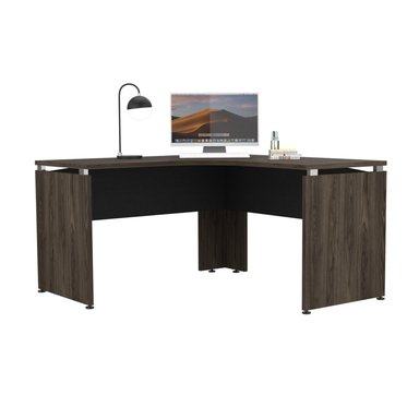 ESCRITORIO L-140 HOME OFFICE - COÑAC / NEGRO SOFT