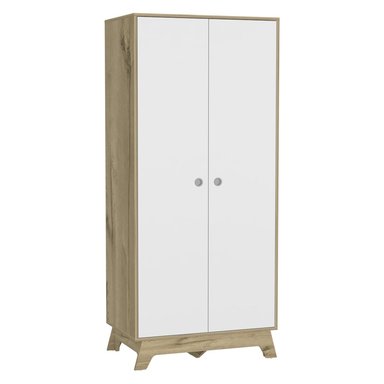 ROPERO Z-81 BI-COLOR 2 PUERTAS 2 CAJONES - BLANCO / DUNA