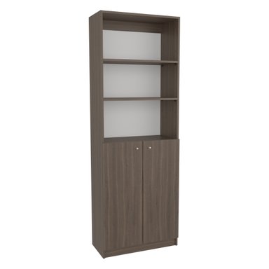 ESTANTE HOME-E M4 2 PUERTAS 5 NIVELES MILAN Y BLANCO