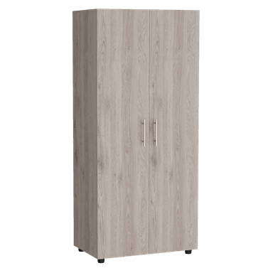 ROPERO TERA 2 PUERTAS CENIZA Y BLANCO 180X180X48 CM