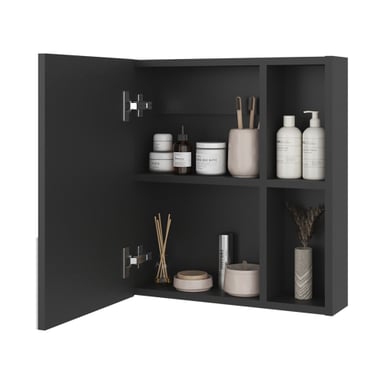 BOTIQUIN LABELLE 1 PUERTA CON ESPEJO WENGUE 49,7X45,0X12,2 CM - 4