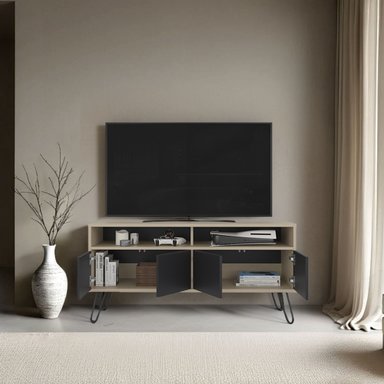 RACK TV55' 4 PUERTAS VASSEL CARTAGENA Y WENGUE 60,0X123,5X38,6 CM - 6