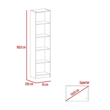 COMBO ESTANTES 45CM 15 NIVELES HOME MILAN Y BLANCO - 5