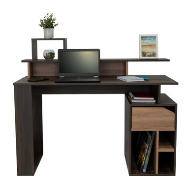 ESCRITORIO 1 CAJÓN OFFICE W-120 HABANO Y MIEL - 3