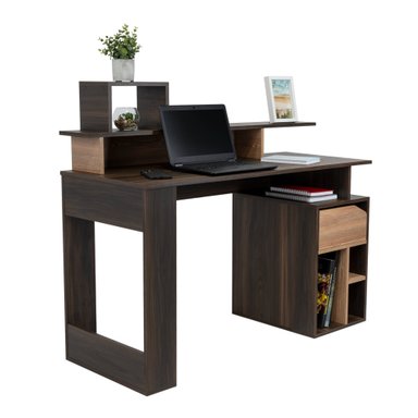 ESCRITORIO 1 CAJÓN OFFICE W-120 HABANO Y MIEL - 4