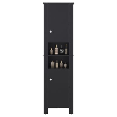ESTANTE ORGANIZADOR BAÑO VANESSA 2 PUERTAS WENGUE 160,7X44,1X27,6 CM - 3