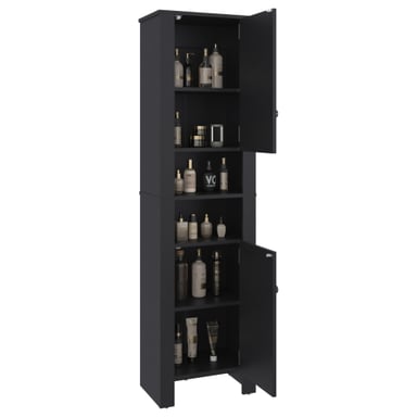 ESTANTE ORGANIZADOR BAÑO VANESSA 2 PUERTAS WENGUE 160,7X44,1X27,6 CM - 9