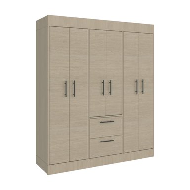 ROPERO 6 PUERTAS 2 CAJONES 150 VM CARTAGENA Y WENGUE 177,9X150,0X50,4 CM - 1