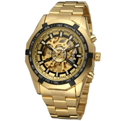 RELOJ FORSINING HOMBRE TRANSPARENTES LUMINOSO NEGRO ACERO INOXIDABLE