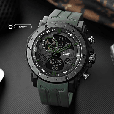 RELOJ SANDA HOMBRE GUERRILLA SAN-6 VERDE - 2