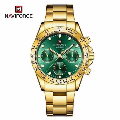 RELOJ NAVIFORCE HOMBRE JADE DORADO NAV-64